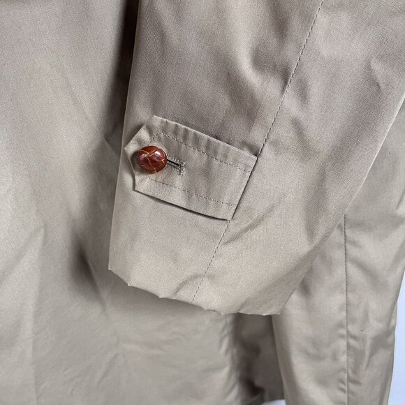 VTG Zero King Faux Fur Lined Trench Coat Overcoat Size 42R - Made in the USA - Picture 5 of 7